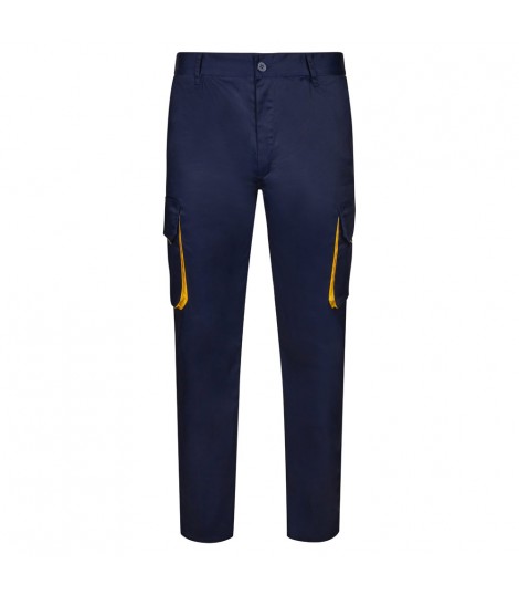 VL HYPNOS Pantalon de sarga multibolsillos bicolor 200g m en algodon 35 y poliester 65