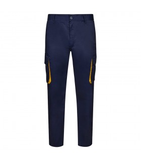 VL HYPNOS Pantalon de sarga multibolsillos bicolor 200g m en algodon 35 y poliester 65