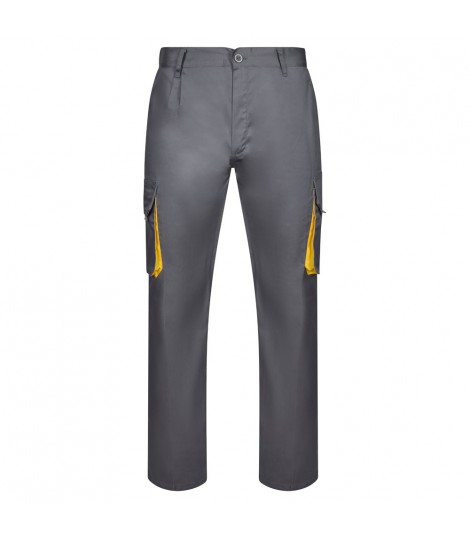 VL HYPNOS Pantalon de sarga multibolsillos bicolor 200g m en algodon 35 y poliester 65