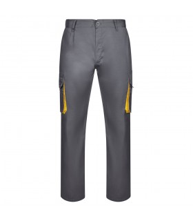 VL HYPNOS Pantalon de sarga multibolsillos bicolor 200g m en algodon 35 y poliester 65