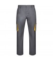 VL HYPNOS Pantalon de sarga multibolsillos bicolor 200g m en algodon 35 y poliester 65