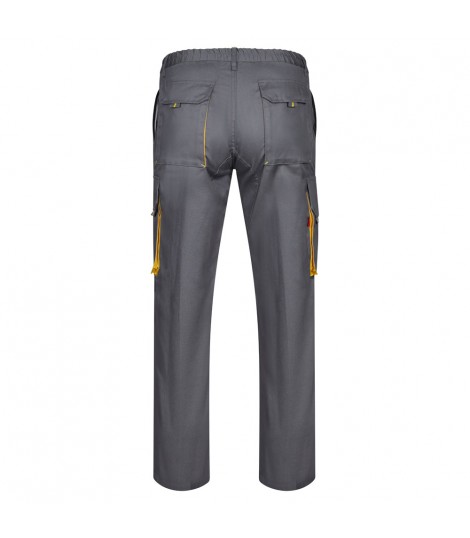 VL HYPNOS Pantalon de sarga multibolsillos bicolor 200g m en algodon 35 y poliester 65