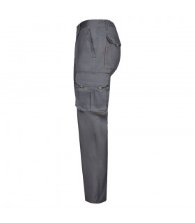VL HYPNOS Pantalon de sarga multibolsillos bicolor 200g m en algodon 35 y poliester 65