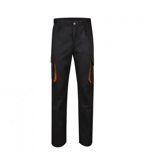 VL HYPNOS Pantalon de sarga multibolsillos bicolor 200g m en algodon 35 y poliester 65