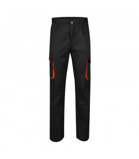 VL HYPNOS Pantalon de sarga multibolsillos bicolor 200g m en algodon 35 y poliester 65