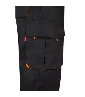 VL HYPNOS Pantalon de sarga multibolsillos bicolor 200g m en algodon 35 y poliester 65