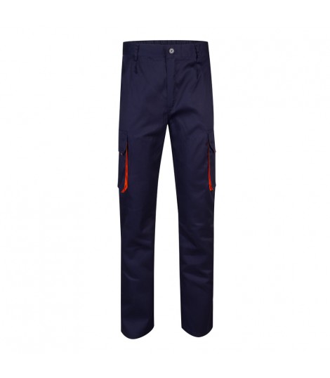 VL HYPNOS Pantalon de sarga multibolsillos bicolor 200g m en algodon 35 y poliester 65