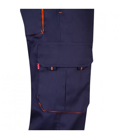 VL HYPNOS Pantalon de sarga multibolsillos bicolor 200g m en algodon 35 y poliester 65