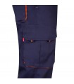 VL HYPNOS Pantalon de sarga multibolsillos bicolor 200g m en algodon 35 y poliester 65