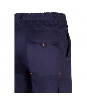 VL HYPNOS Pantalon de sarga multibolsillos bicolor 200g m en algodon 35 y poliester 65
