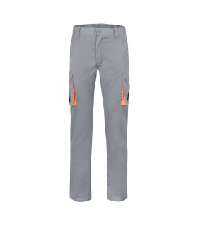 VL HYPNOS Pantalon de sarga multibolsillos bicolor 200g m en algodon 35 y poliester 65