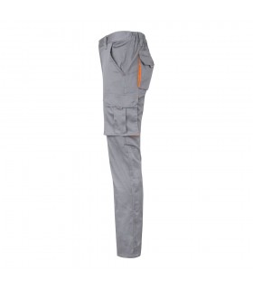 VL HYPNOS Pantalon de sarga multibolsillos bicolor 200g m en algodon 35 y poliester 65
