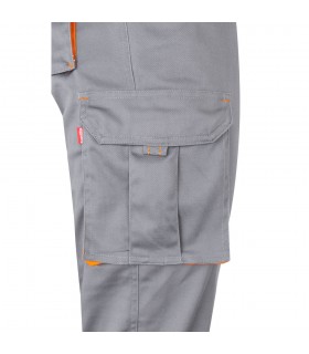 VL HYPNOS Pantalon de sarga multibolsillos bicolor 200g m en algodon 35 y poliester 65