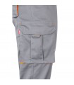 VL HYPNOS Pantalon de sarga multibolsillos bicolor 200g m en algodon 35 y poliester 65