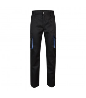 VL HYPNOS Pantalon de sarga multibolsillos bicolor 200g m en algodon 35 y poliester 65