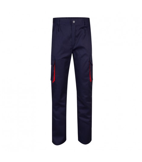 VL HYPNOS Pantalon de sarga multibolsillos bicolor 200g m en algodon 35 y poliester 65