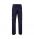 VL HYPNOS Pantalon de sarga multibolsillos bicolor 200g m en algodon 35 y poliester 65