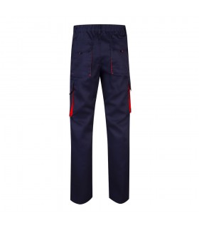 VL HYPNOS Pantalon de sarga multibolsillos bicolor 200g m en algodon 35 y poliester 65