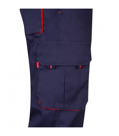 VL HYPNOS Pantalon de sarga multibolsillos bicolor 200g m en algodon 35 y poliester 65