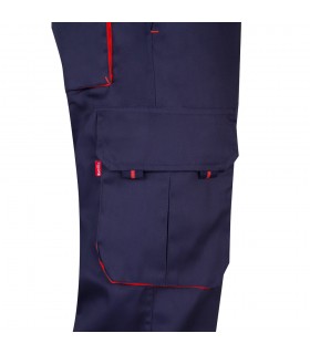 VL HYPNOS Pantalon de sarga multibolsillos bicolor 200g m en algodon 35 y poliester 65