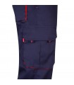VL HYPNOS Pantalon de sarga multibolsillos bicolor 200g m en algodon 35 y poliester 65