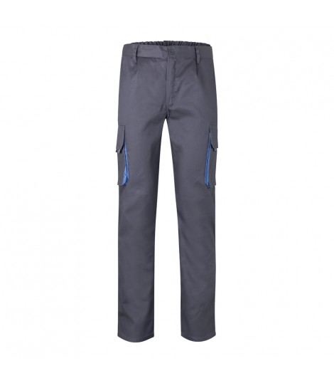VL HYPNOS Pantalon de sarga multibolsillos bicolor 200g m en algodon 35 y poliester 65