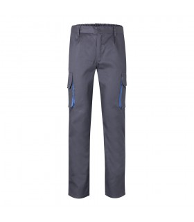 VL HYPNOS Pantalon de sarga multibolsillos bicolor 200g m en algodon 35 y poliester 65