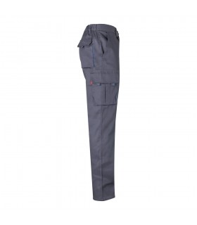 VL HYPNOS Pantalon de sarga multibolsillos bicolor 200g m en algodon 35 y poliester 65