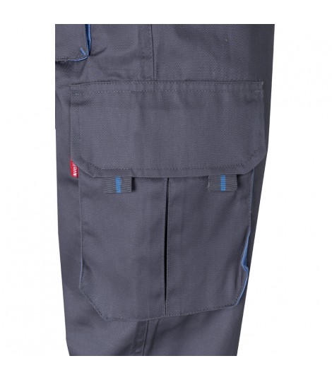 VL HYPNOS Pantalon de sarga multibolsillos bicolor 200g m en algodon 35 y poliester 65