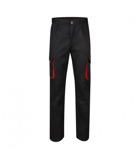VL HYPNOS Pantalon de sarga multibolsillos bicolor 200g m en algodon 35 y poliester 65
