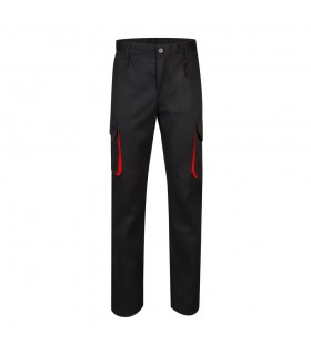 VL HYPNOS Pantalon de sarga multibolsillos bicolor 200g m en algodon 35 y poliester 65