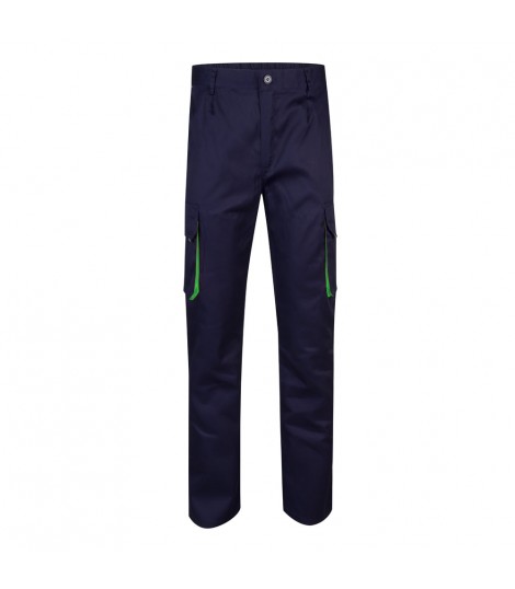 VL HYPNOS Pantalon de sarga multibolsillos bicolor 200g m en algodon 35 y poliester 65