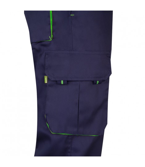 VL HYPNOS Pantalon de sarga multibolsillos bicolor 200g m en algodon 35 y poliester 65