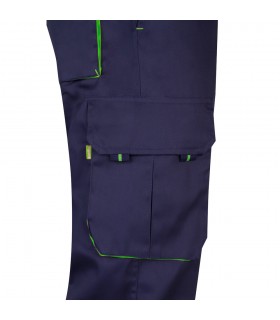 VL HYPNOS Pantalon de sarga multibolsillos bicolor 200g m en algodon 35 y poliester 65