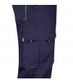 VL HYPNOS Pantalon de sarga multibolsillos bicolor 200g m en algodon 35 y poliester 65