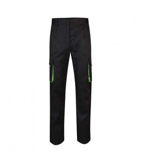 VL HYPNOS Pantalon de sarga multibolsillos bicolor 200g m en algodon 35 y poliester 65