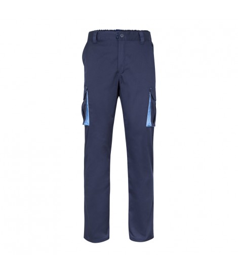 VL HYPNOS Pantalon de sarga multibolsillos bicolor 200g m en algodon 35 y poliester 65
