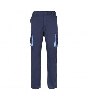 VL HYPNOS Pantalon de sarga multibolsillos bicolor 200g m en algodon 35 y poliester 65