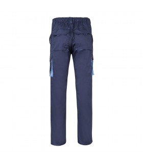 VL HYPNOS Pantalon de sarga multibolsillos bicolor 200g m en algodon 35 y poliester 65