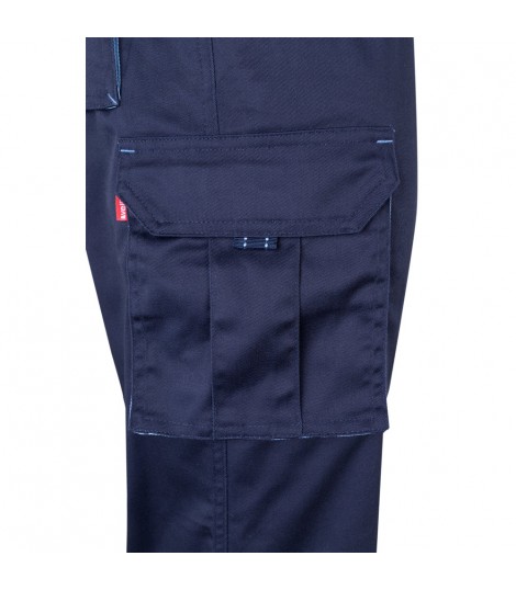 VL HYPNOS Pantalon de sarga multibolsillos bicolor 200g m en algodon 35 y poliester 65