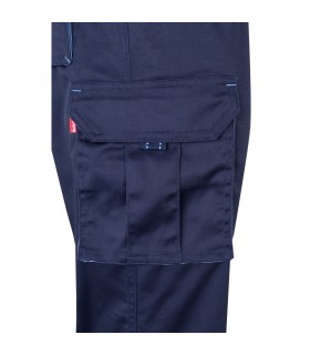 VL HYPNOS Pantalon de sarga multibolsillos bicolor 200g m en algodon 35 y poliester 65