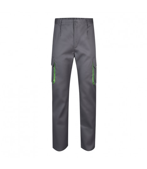 VL HYPNOS Pantalon de sarga multibolsillos bicolor 200g m en algodon 35 y poliester 65