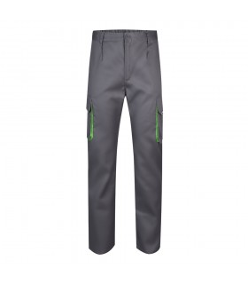 VL HYPNOS Pantalon de sarga multibolsillos bicolor 200g m en algodon 35 y poliester 65