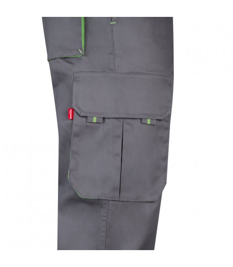 VL HYPNOS Pantalon de sarga multibolsillos bicolor 200g m en algodon 35 y poliester 65