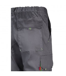 VL HYPNOS Pantalon de sarga multibolsillos bicolor 200g m en algodon 35 y poliester 65