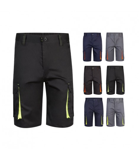 VL HEMERA Bermudas elasticas bicolor y multibolsillos 240 g m en algodon 46 EME 38 y poliester 16