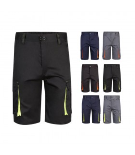 VL HEMERA Bermudas elasticas bicolor y multibolsillos 240 g m en algodon 46 EME 38 y poliester 16