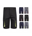 VL HEMERA Bermudas elasticas bicolor y multibolsillos 240 g m en algodon 46 EME 38 y poliester 16