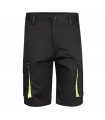 VL HEMERA Bermudas elasticas bicolor y multibolsillos 240 g m en algodon 46 EME 38 y poliester 16