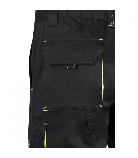 VL HEMERA Bermudas elasticas bicolor y multibolsillos 240 g m en algodon 46 EME 38 y poliester 16